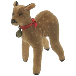 Vintage Spotted Fawn - 7" - Velveteen - Young Deer, Realistic - 'Japan' Tag
