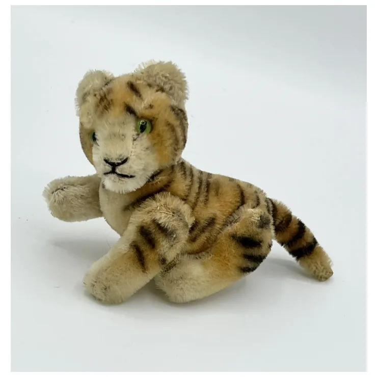 Vintage Steiff Jointed Young Tiger Cub - 10 Cm - Fully Poseable !! 2 Vintage Steiff Jointed Young Tiger Cub - 10 Cm - Fully Poseable !! - Image 2