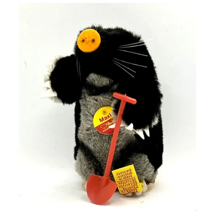 Vintage Steiff Maxi Mole All ID With Shovel - EAN 2180/12 - Plush - So Cute!! 2 Vintage Steiff Maxi Mole All ID With Shovel - EAN 2180/12 - Plush - So Cute!! - Image 2