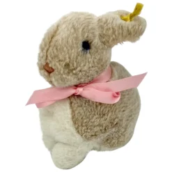 Vintage Steiff Snuffy Hase Rabbit With ID - Silver ISB Button - EAN 3910/12 - 4" Beige Bunny