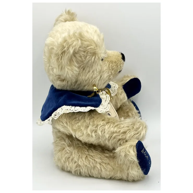 Vintage "Blue Bear" Teddy Bear - Plush & Stoffspielwaren Germany - 12" - Limited Edition - Mohair 7 Vintage "Blue Bear" Teddy Bear - Plush & Stoffspielwaren Germany - 12" - Limited Edition - Mohair - Image 7