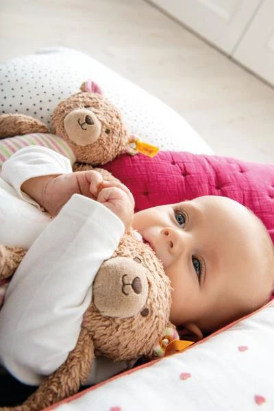 Steiff - GOTS Rosy Teddy Bear Brown/Pink -Organic Cotton 242151* 3 Steiff - GOTS Rosy Teddy Bear Brown/Pink -Organic Cotton 242151* - Image 3