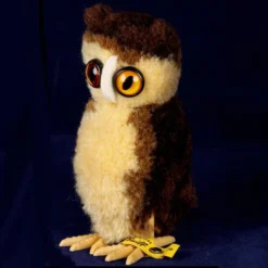 Rare "Big" Sister Steiff Wool Miniature PomPom Horned Owl Bird All ID